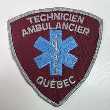 Quebec Ambulance Technicien Ambulancier EMS EMT Paramedic Canada Patch W6