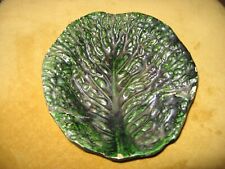 Emile GAMBUT majolica cup "Cabbage leaf" 19th century follower of Palissy BEAUNE