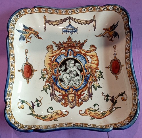 Gien ancien plat decoratif - ancien,