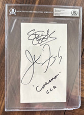 Credence Clear Water revival band large 6x7 card signed by all three