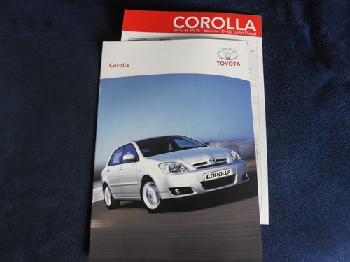 Catalogue toyota corolla 2004 - toyota,