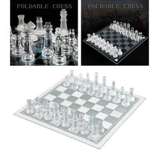 Jeu D'échecs En Verre Pièces élégantes Et Jeu De Société En Verre Dépoli