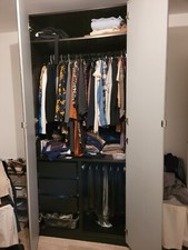 Armoire IKEA PAX 2 portes miroir marron foncé