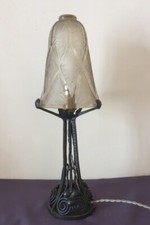 Verlys, very nice wrought iron table lamp, art deco