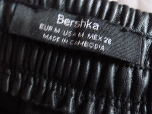 Bershka pantalon simili - bershka, en