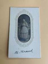 OLD PHOTOGRAPH CARDBOARD PHOTO HOLDER YOUNG WOMAN