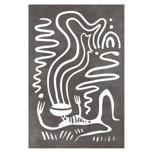 Affiche abstraite monochrome - affiche,