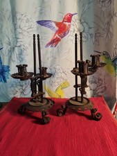 PAIRE DE BOUGEOIRS A SYSTEME