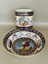 Manufacture Royale De Limoges Still Life Peaches Cup And Saucer