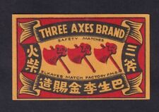 Antique Malaysia Match Tag BN154203 Axe