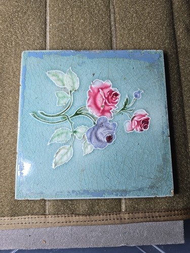 Antique tile majolica - majolica, england