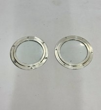 Lot de 2 hublots marins à décor victorien - fenêtre de navire ronde en aluminium
