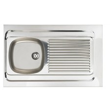 Évier à Poser en Inox Lisse