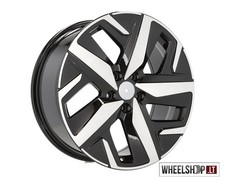 VW Style R18 5x112 jantes alliage noir usiné 8j ET45 4x jantes 18 pouces