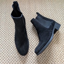 LA CANADIENNE Conner Waterproof Suede Chelsea Boots, Black, $498, NWOB