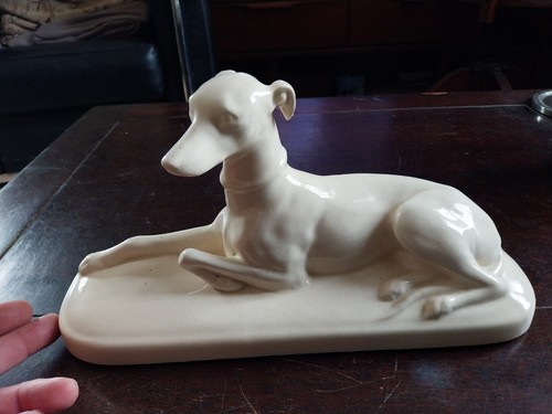 Levrier art deco faience - deco,