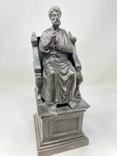 Bronze statue of Saint Peter 19th century religious on base & throne 