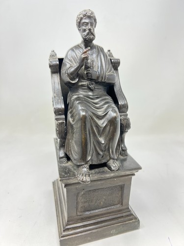 Statue bronze saint pierre xix - saint,