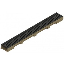 Caniveau béton polymère H55mm avec grille passerelle Microgrip PP - Self 100 ACO