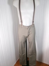 Pantalon salopette coton kaki