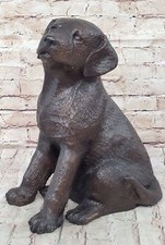 Bronze Jack Russell Figurine Chiot : Fait Animal Chien Sculpture Par J.Moigniez