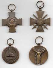 Lot de 4 Médailles Militaires