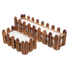  2 Pcs Bac+a+fleur+bois