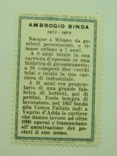 Erinnofilo Propaganda Ambrogio Binda Italian Entrepreneur