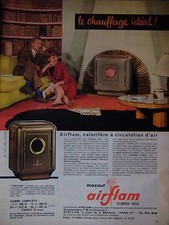 ADVERTISING THE IDEAL HEATING AIRFLAM AIR CIRCULATION HEAT OIL