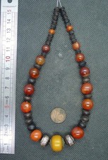 31cm Lot Perle Bakélite Agate