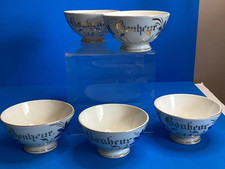 5 Petrus Regout & Co Hand painted Coffee bowls 3 3/4" Maastricht Holland
