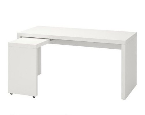 Bureau malm ikea blanc - bureau,