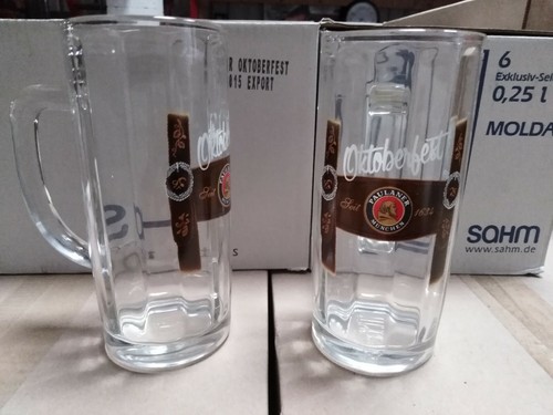 Lot verres bière chope - 6,