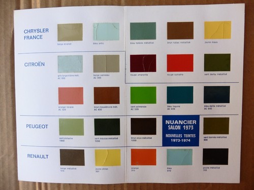 Nuancier peinture voiture - peinture,
