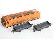 JOUEF HO 634, 2 FLAT DUMP WAGON FOLDING EDGE LOW SIDELINE TRANSPORT SNCF