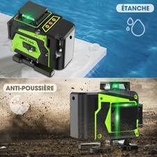 Niveau Laser Chantier Autonivelant 360° X 4, Lazer Niveaux 4D 16 Lignes Laser, A