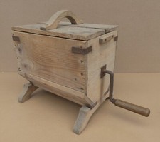 Ancienne baratte à beurre bois art populaire déco campagne rustique cuisine