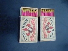 2 Petites boîtes d'allumettes Union Match années 1930