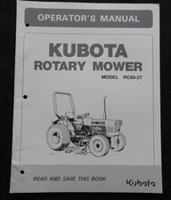 1981-1985 Véritable Kubota L235 L275 Tracteur RC60-27 Rotary Tondeuse Opérateurs