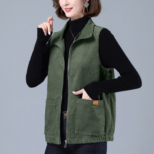 Femme velours gilet - velours, revers