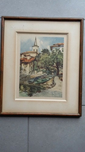 Les barques lithographie - les,