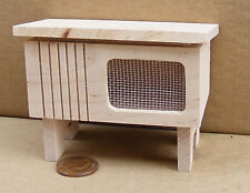 Poupées Maison en Bois Clapier Pour Animaux 1:12 Échelle Naturel Fini Mini 142