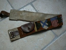 WW1 Ceinture Porte Monnaie Patriotique Drapeaux Interallies Brodés 1918