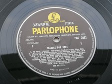 THE BEATLES FOR SALE  1964 UK  LP STEREO  PCS  3062  1 G  1 G  1ST DAY  PRESSING