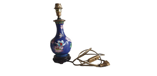 Lampe chinoise vintage - chinoise, emaux