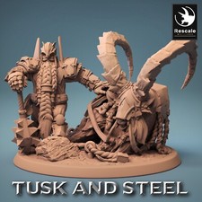 Nain Cavalier Chèvre D2 - Tusk And Steel - Lord Of The Print - 28mm Tabletop