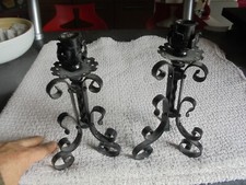 2 Jolis Bougeoirs fer plié et riveté pour Bougie idéal déco Atelier Steampunk 