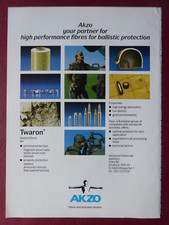 12/1988 PUB AKZO ARAMID FIBER TWARON BALLISTIC PROTECTION VEST BULLETPROOF AD