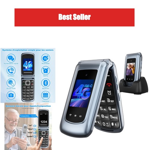 Téléphone senior clapet - téléphone,