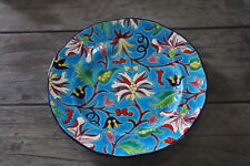 Véritable Longwy belle assiette décorative colorée estampillée 23,7 cm